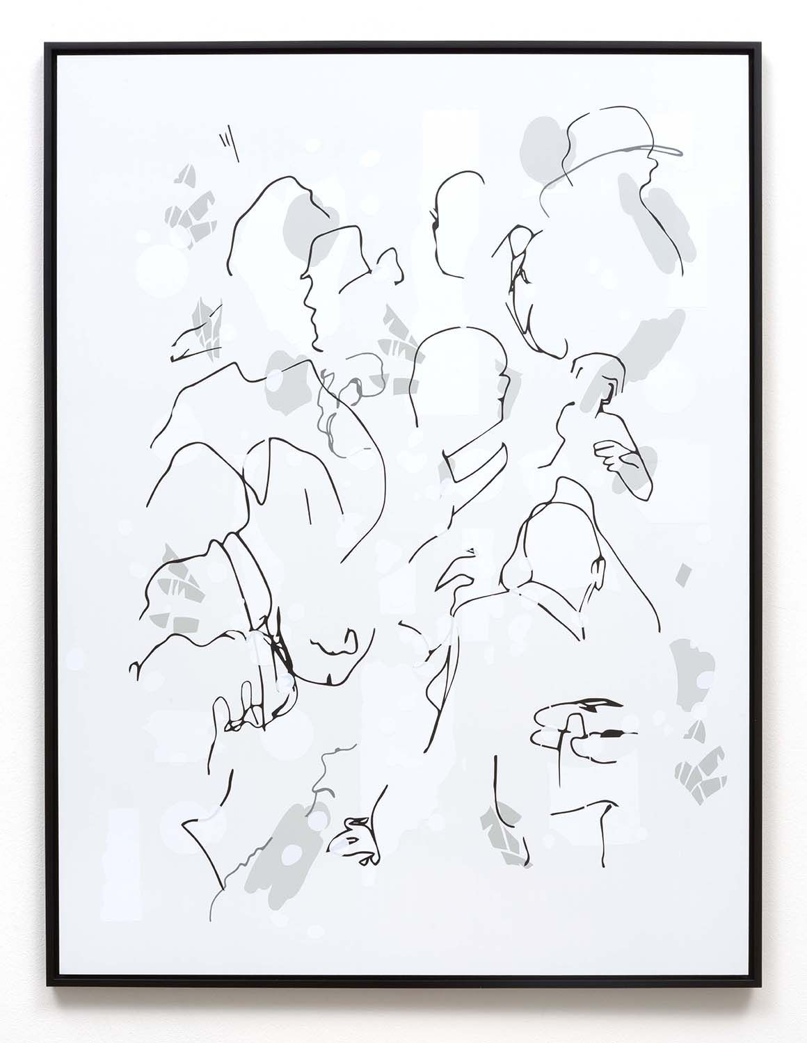 Michael Bell-Smith, Contour Crowd #1, 2016