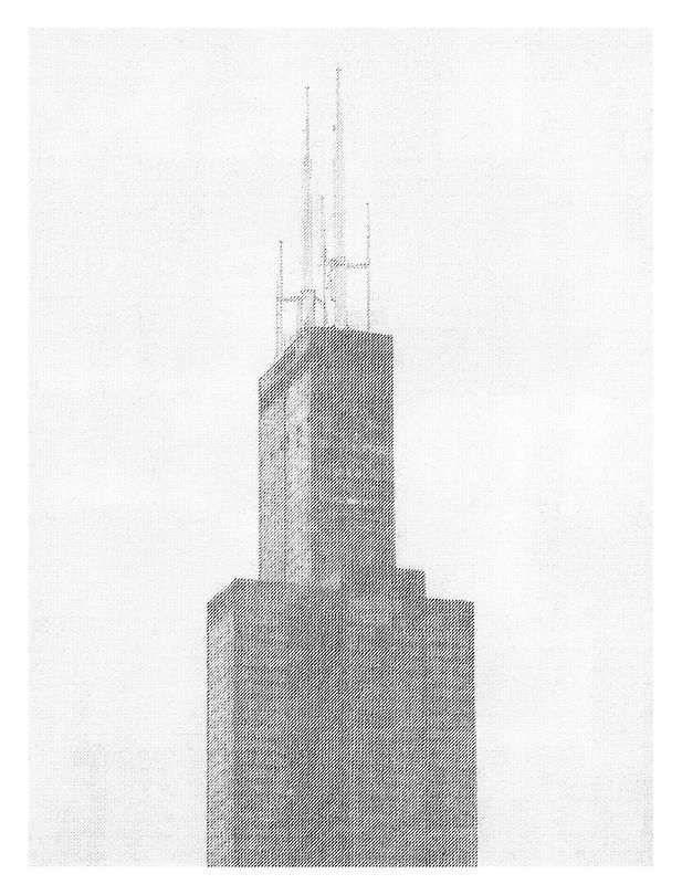 Ewan Gibbs Chicago Sears Tower Graphite on paper