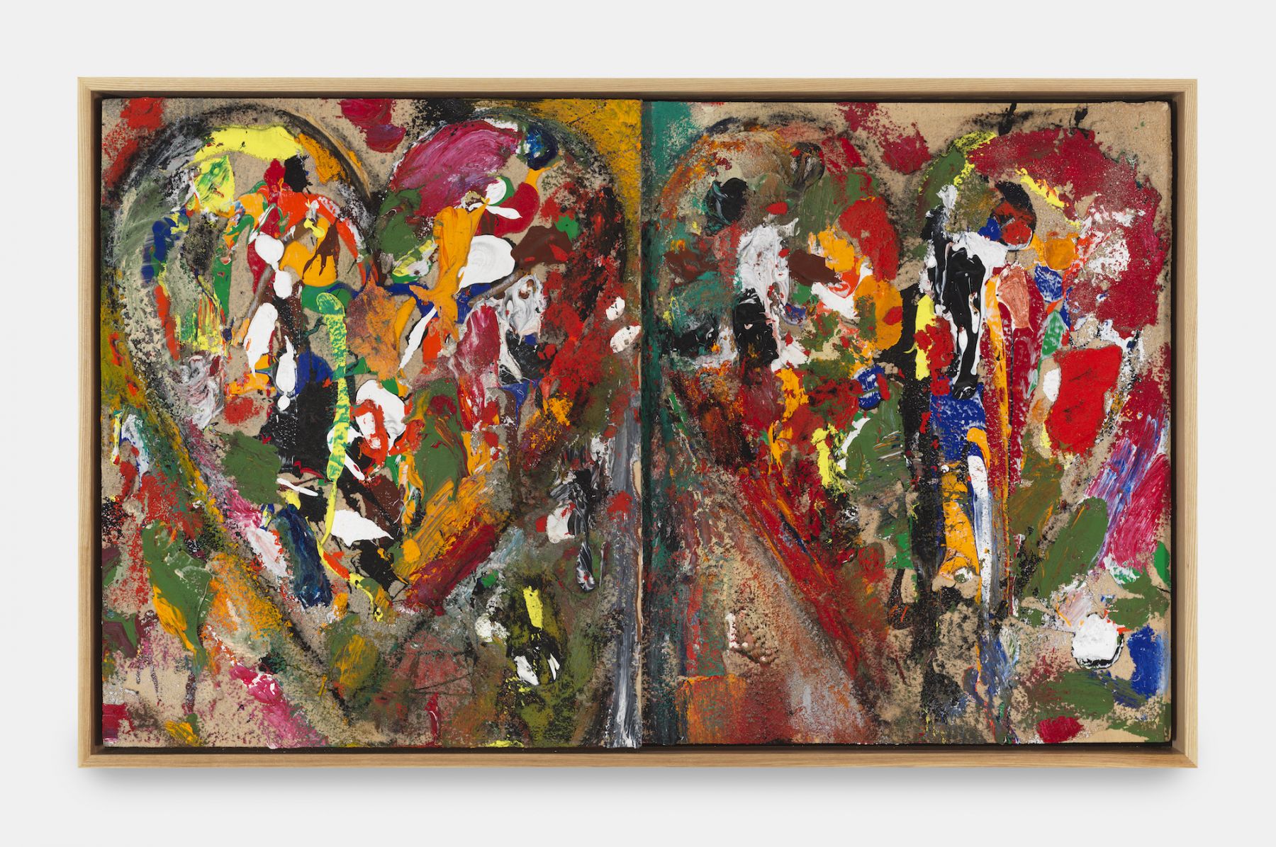She is cold, etcetera, 2018, Acrylic on two wooden panels