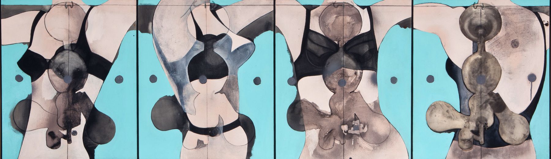 Jim Dine Four Bodies Mixed media on canvas