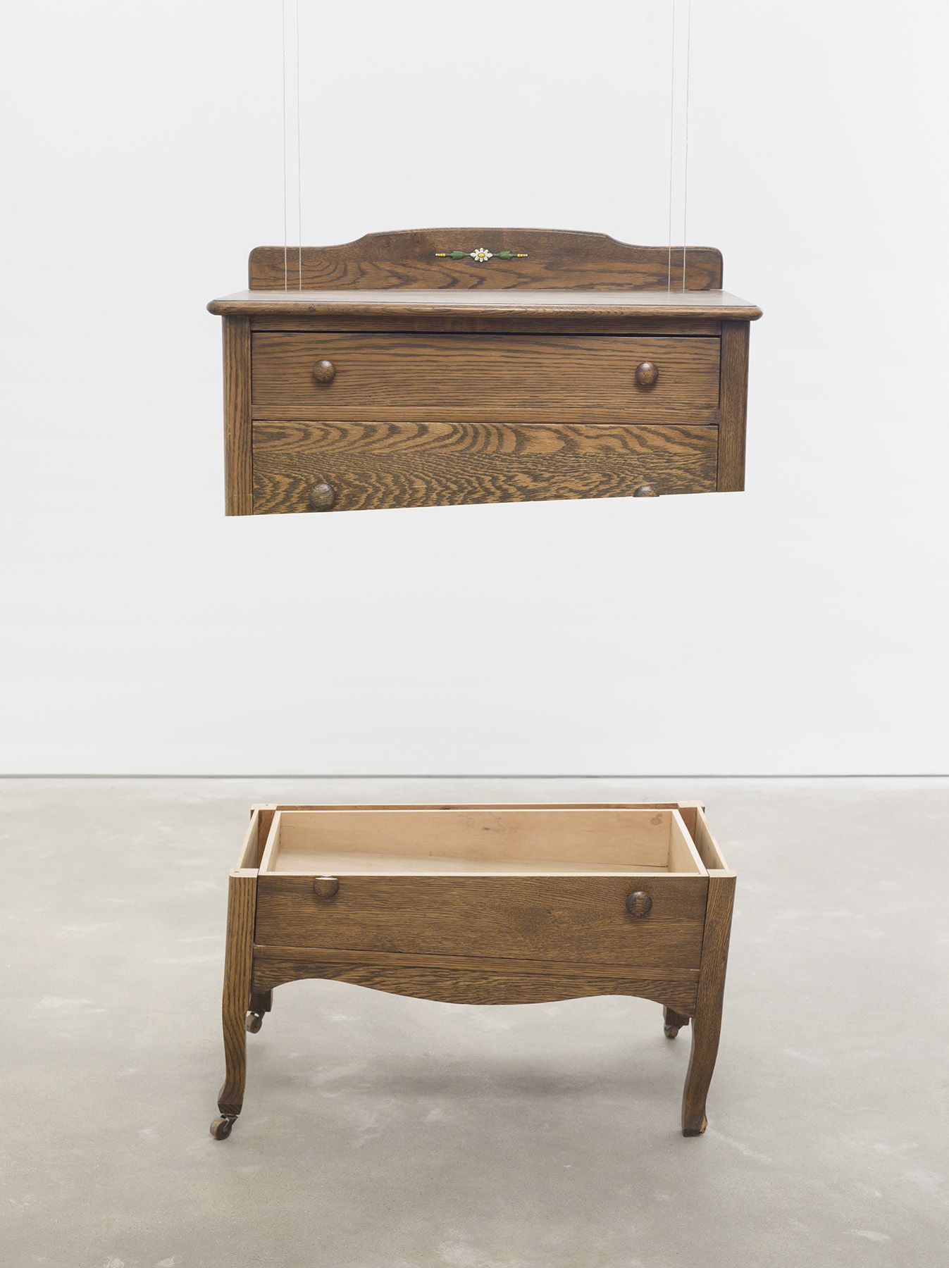 Roy McMakin, A chest of drawers I refinished (and painted the little flower on the back) to put in my sister's room when we were kids, 2011