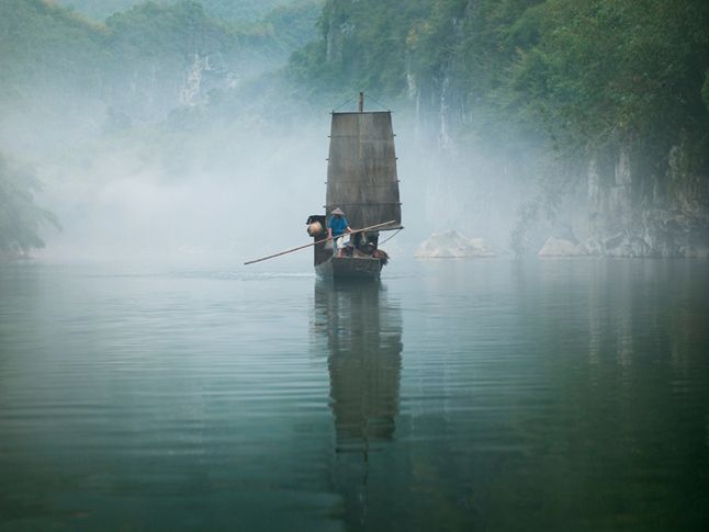 Yishan Island, Mist (Ten Thousand Waves), 2010. Endura Ultra photograph, 70.87 x 94.49 inches (180 x 240 cm). MP 86