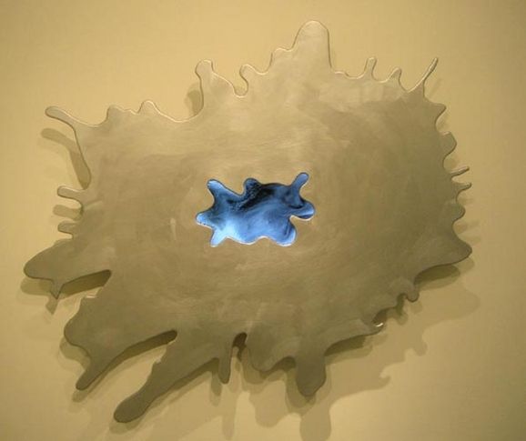 Tony Oursler, Not yet titled, 2007. Painted aluminum sculpture, coby dvd player, Samsung LN-S1952W monitor, approximately 45.5 x 58 inches. MP 567