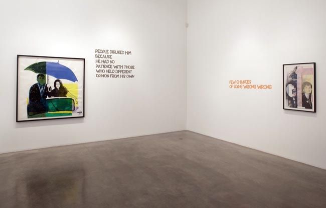 Paulina Olowska, installation view, 2009. Metro Pictures, New York.