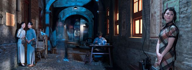 Blue Goddess (Ten Thousand Waves), 2010. 2 Endura Ultra photographs, 70.87 x 106.3 inches each (180 x 270 cm). MP 78