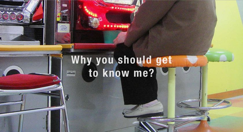 John Miller & Takuji Kogo, still from Why You Should Get To Know Me, 2007/2012. Single-channel video, flash files, duration: 4 minutes 13 seconds.