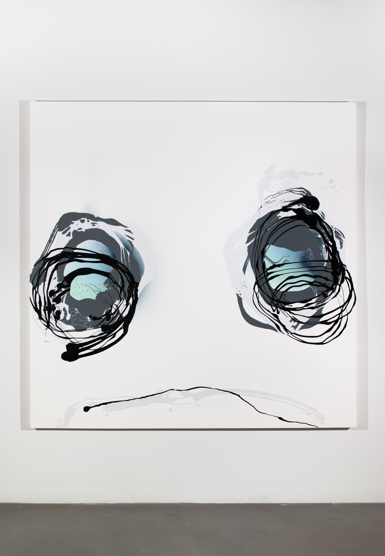 Untitled 2015 Enamel on gessoed panel