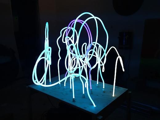 Untitled 2014 Neon, concrete