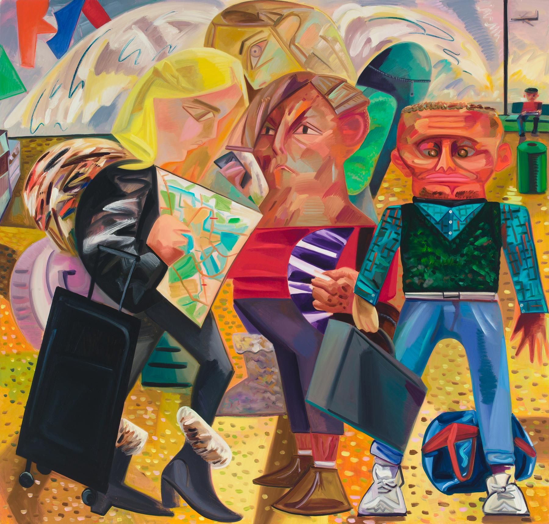 Fight in an Elevator Dana Schutz Exhibitions Petzel Gallery