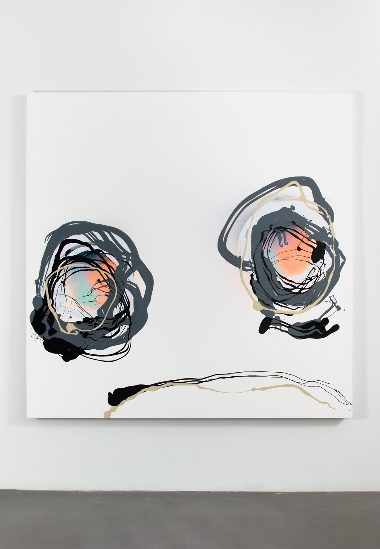 Untitled 2015 Enamel on gessoed panel
