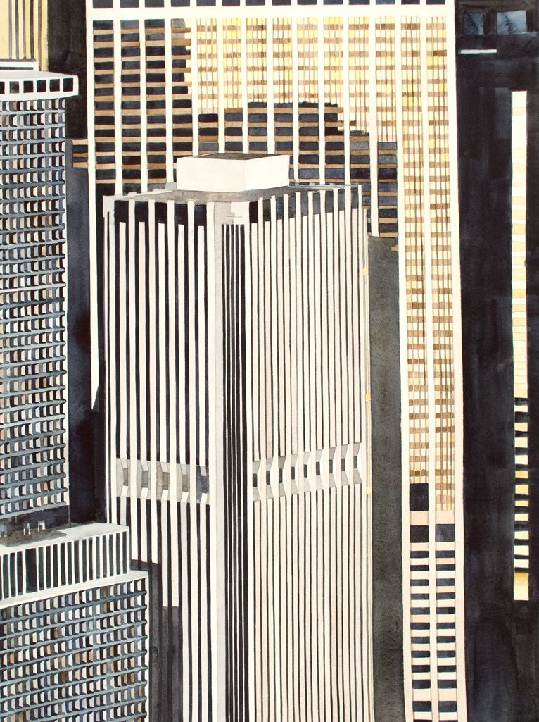 Amy Park, Lower Manhattan from 1200', 2015