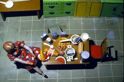 Laurie Simmons, New Kitchen/Aerial View/Seated, 1979