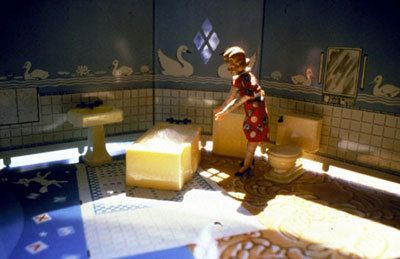 Laurie Simmons, New Bathroom/Woman Standing/Sunlight, 1979