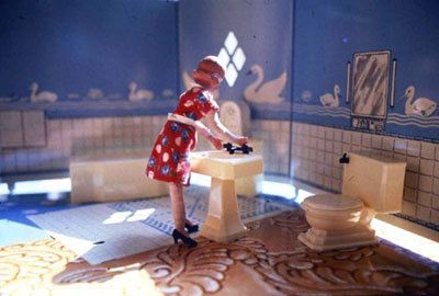 Laurie Simmons, First Bathroom/Woman Standing, 1978