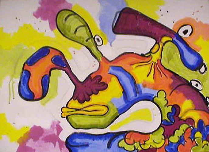Carroll Dunham, Group D (March),1991