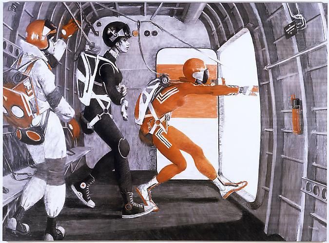 ALEXEY KALLIMA From the series "Chechen Women's Team of Parachute Jumping and Its Virtual Fans", 2008