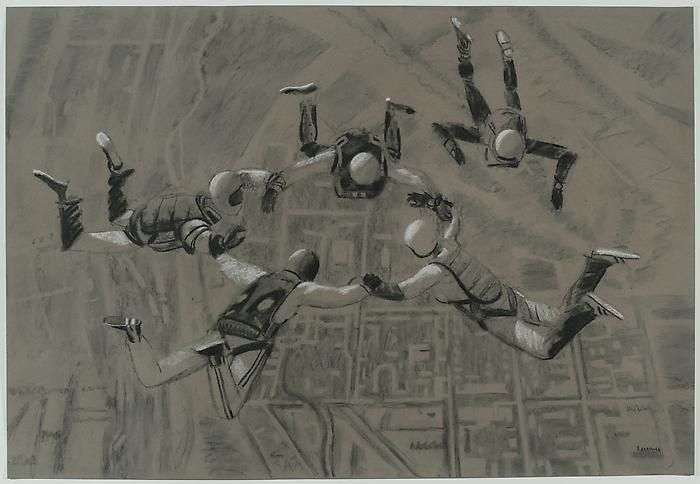 ALEXEY KALLIMA From the series "Chechen Women's Team of Parachute Jumping and Its Virtual Fans", 2008