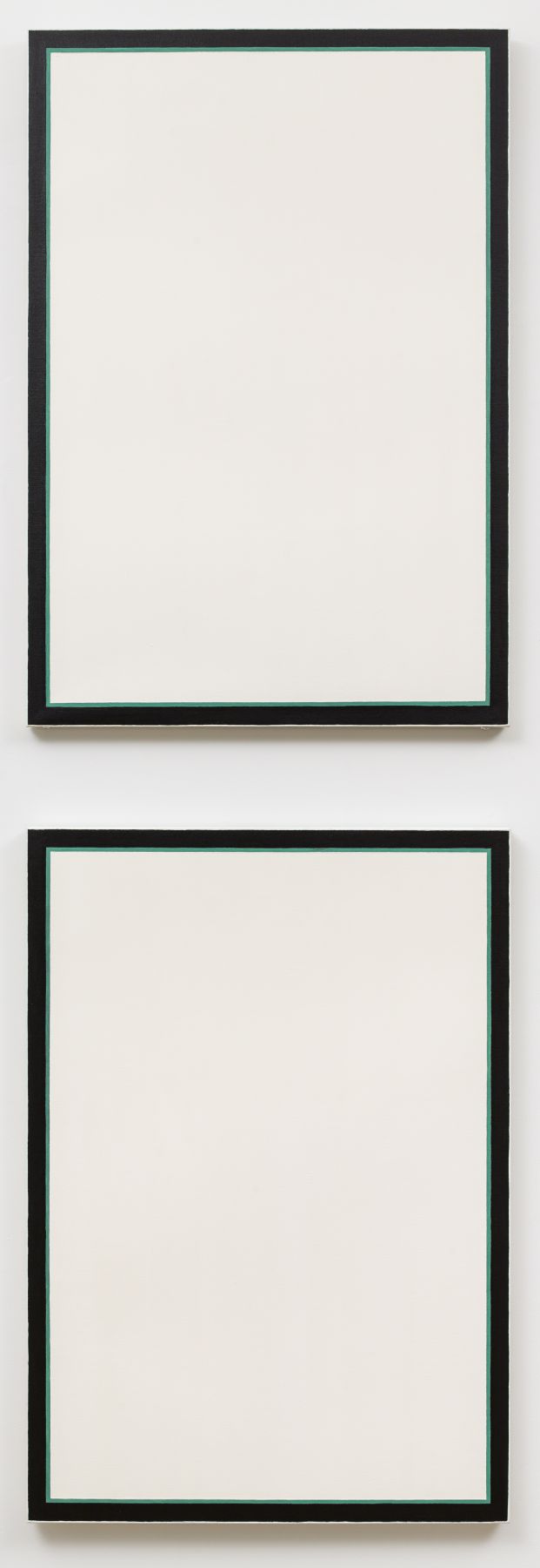 Jo Baer Untitled (Stacked Vertical Diptych - Green)