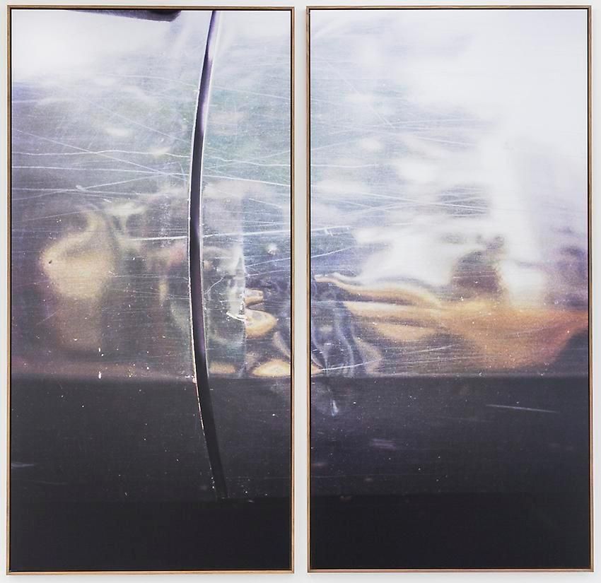 New Colorstudy (Diptych silver grey)