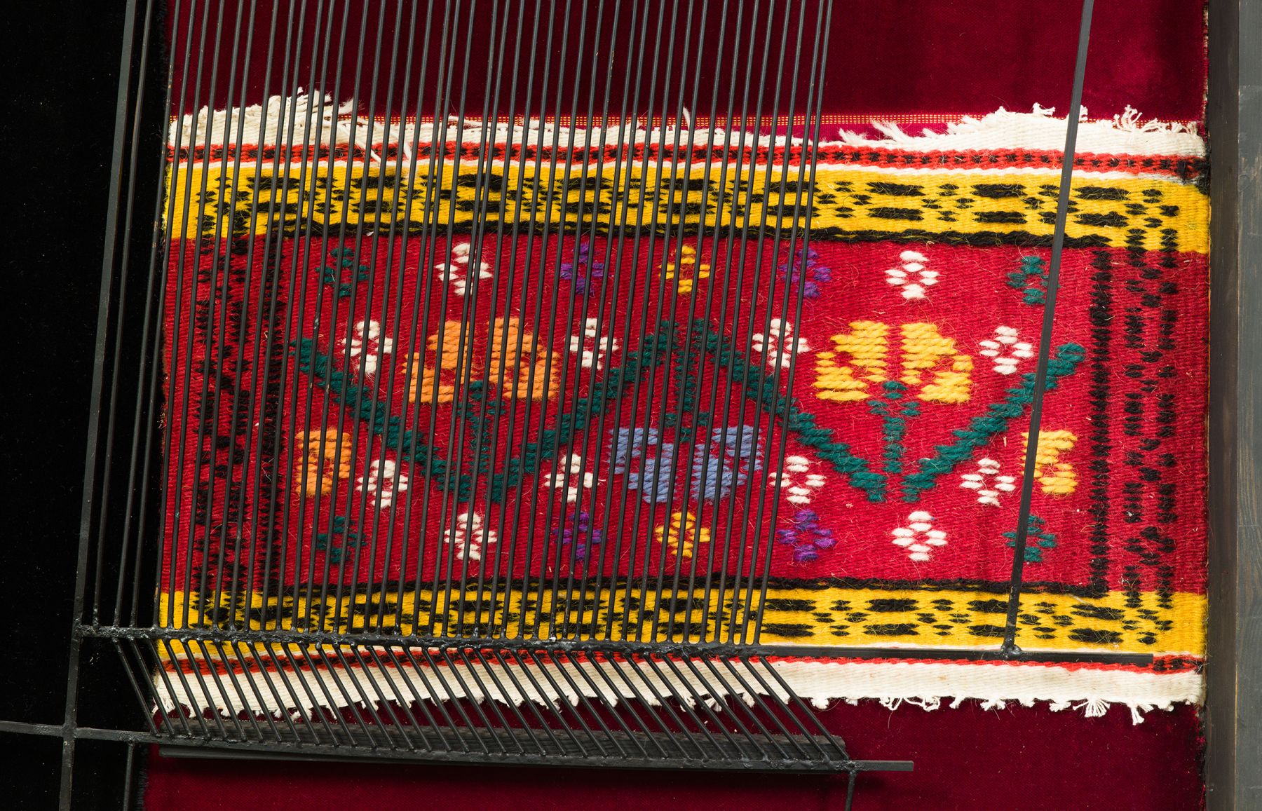 detail of Maria Lai artwork from her Loom series