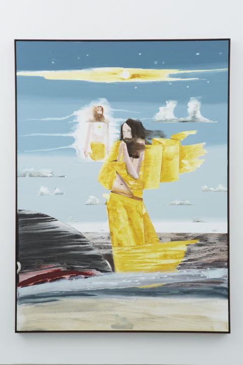 Jonah and the Whale #3, 2012, Water based pigment, color pencil and acrylic on linen