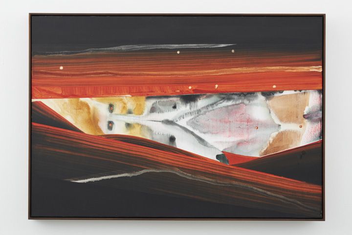Jonah in the belly of the Whale, 2012, Water dispersed pigments, dye and acrylic on linen