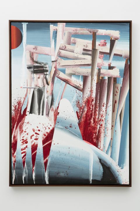 Flenser #2, 2012, Water dispersed pigments, dye and acrylic on linen