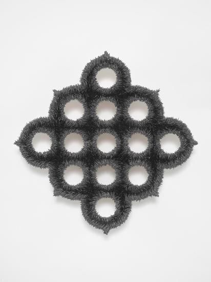 Lot 052215 (graphite), 2015, Oil on linen, wood panel support with steel tubing