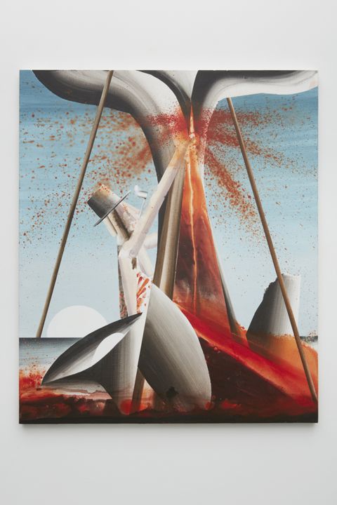 Ahab #1, 2012, Water dispersed pigments, dye and acrylic on linen