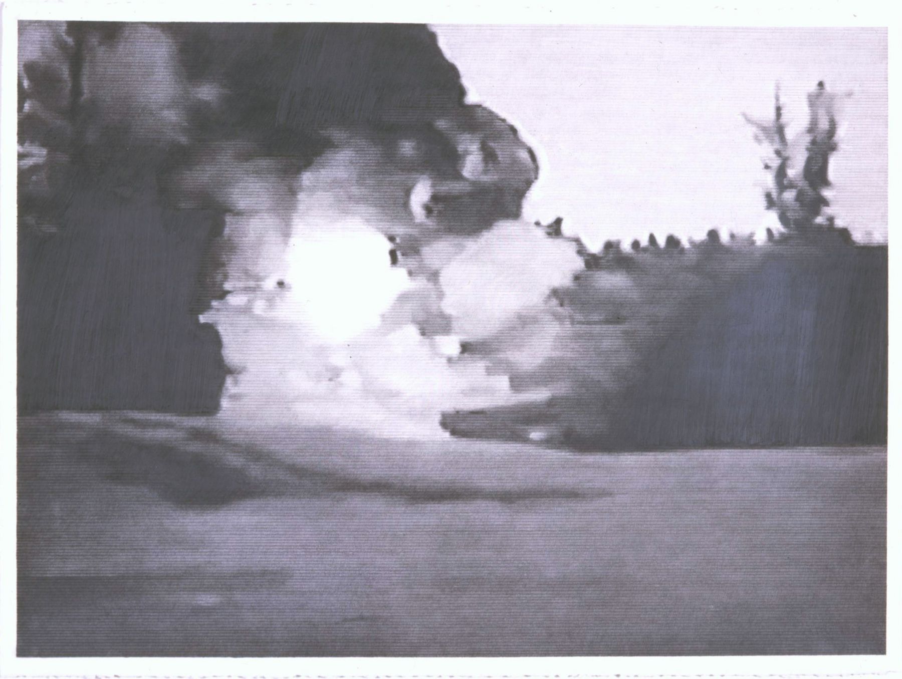 Untitled (Explosion), 2008, Graphite on paper