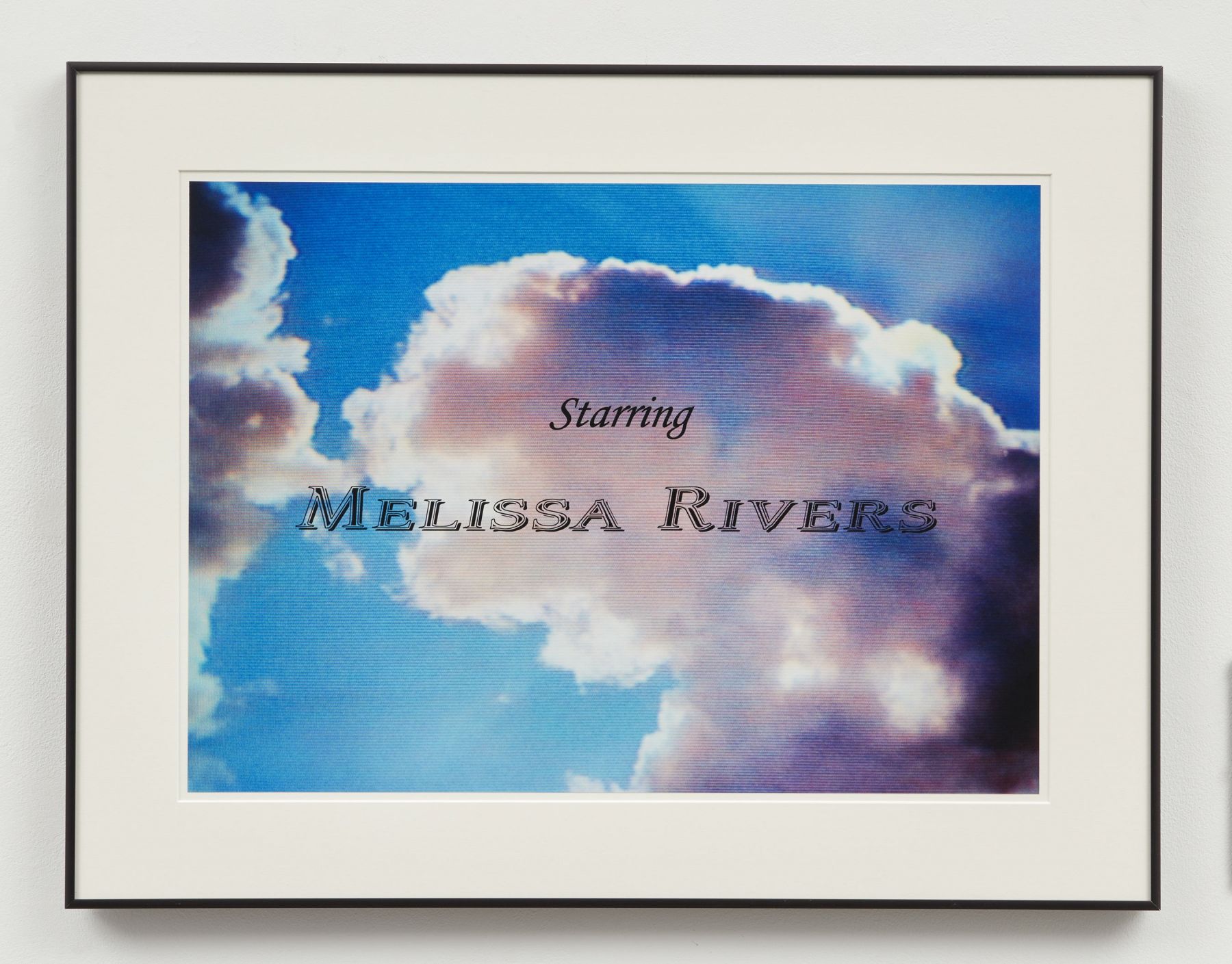 sky with clouds and "starring melissa rivers"