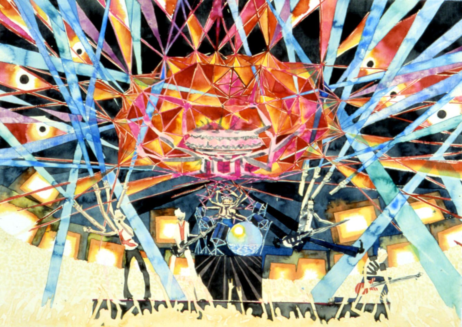 Rock Concert (Big Star), 2003, Watercolor on paper