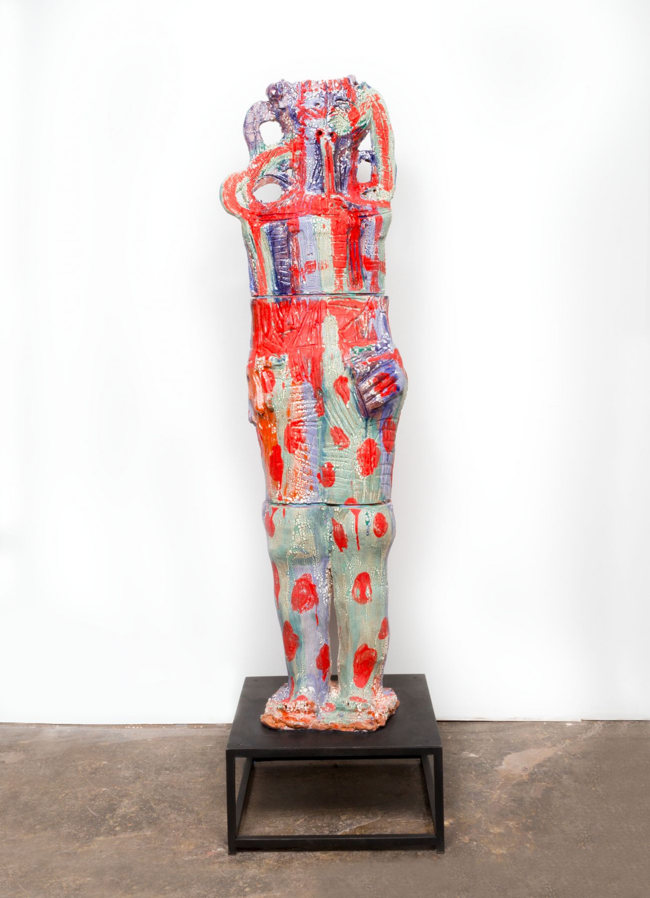 a ceramic sculpture by william j. o'brien in a nyc contemporary art gallery