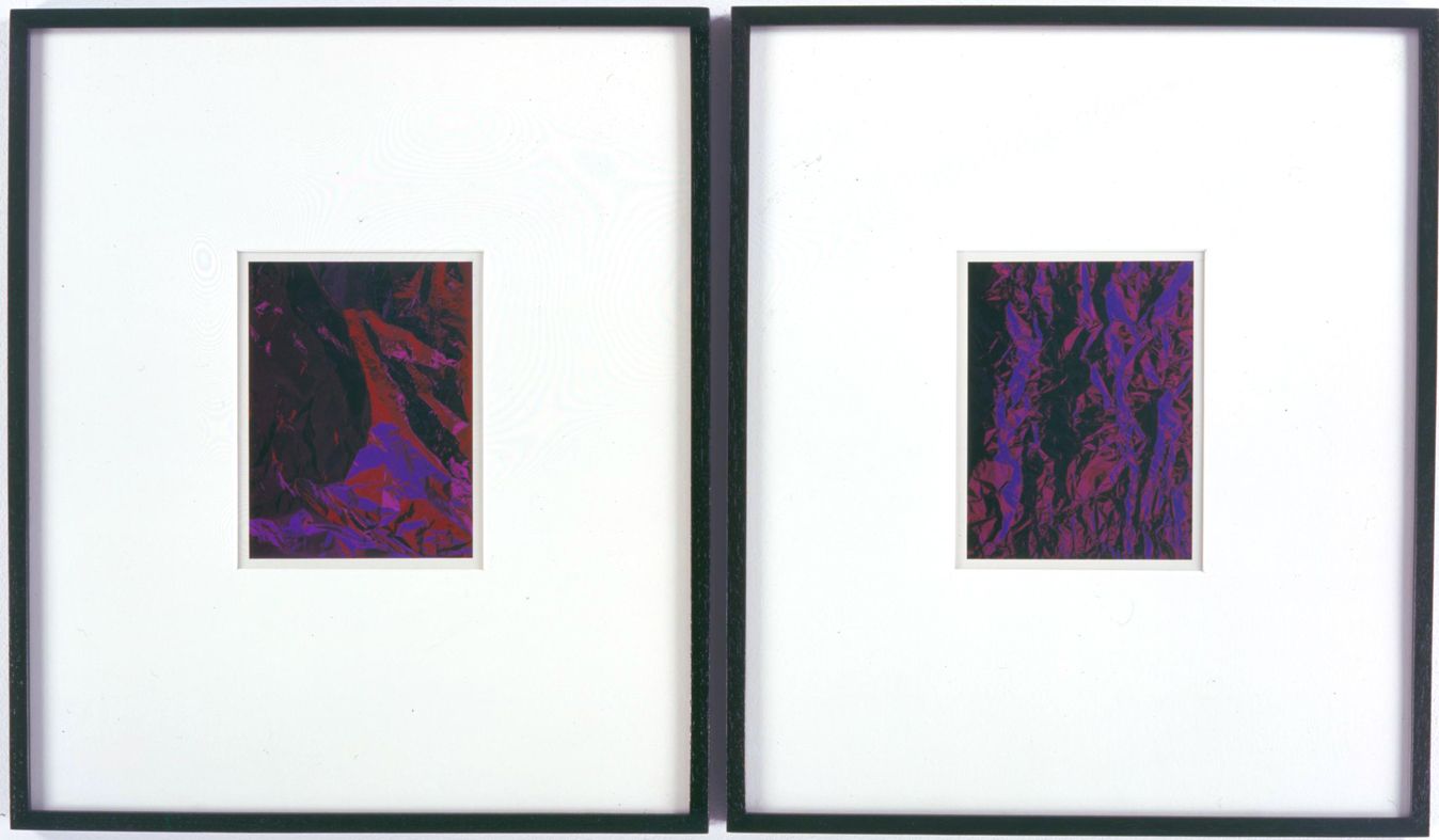 two purple photographs by anthony pearson