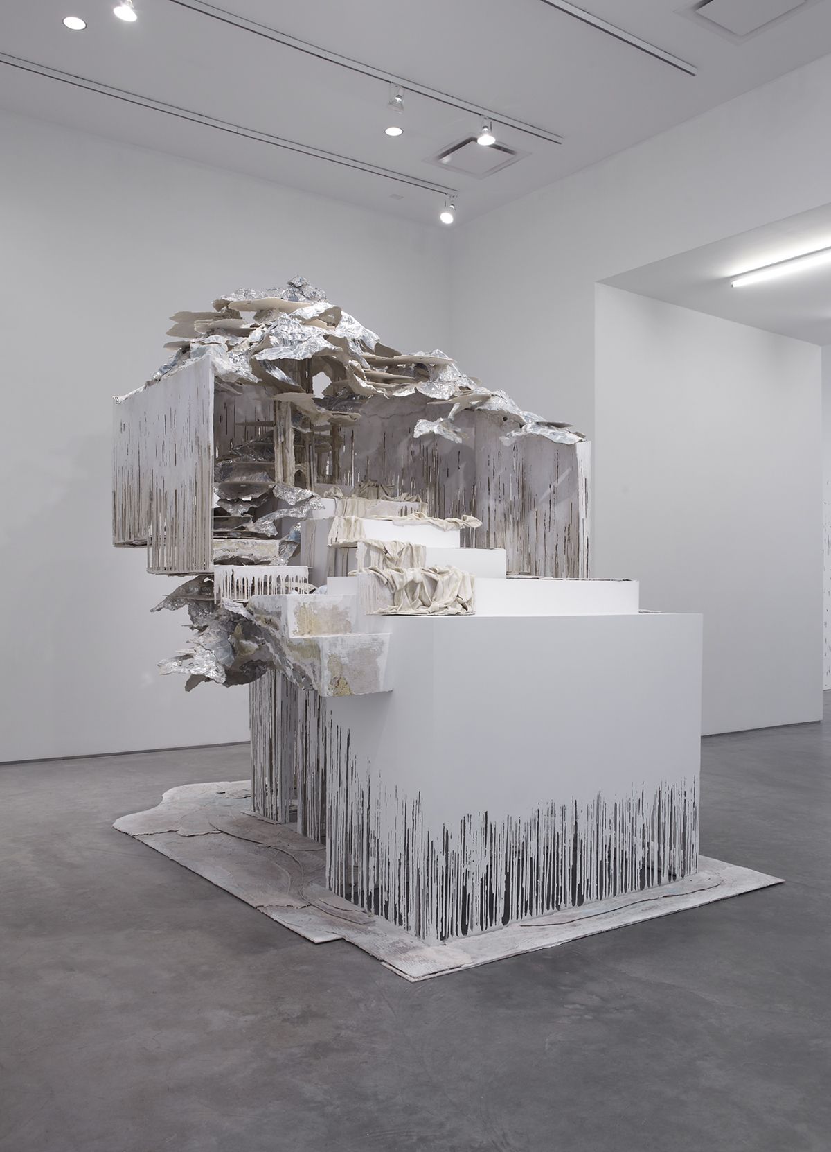 At the Vanishing Point, 2012, steel, polymer gypsum, fiberglass, wood, foam, aluminum foil, paint