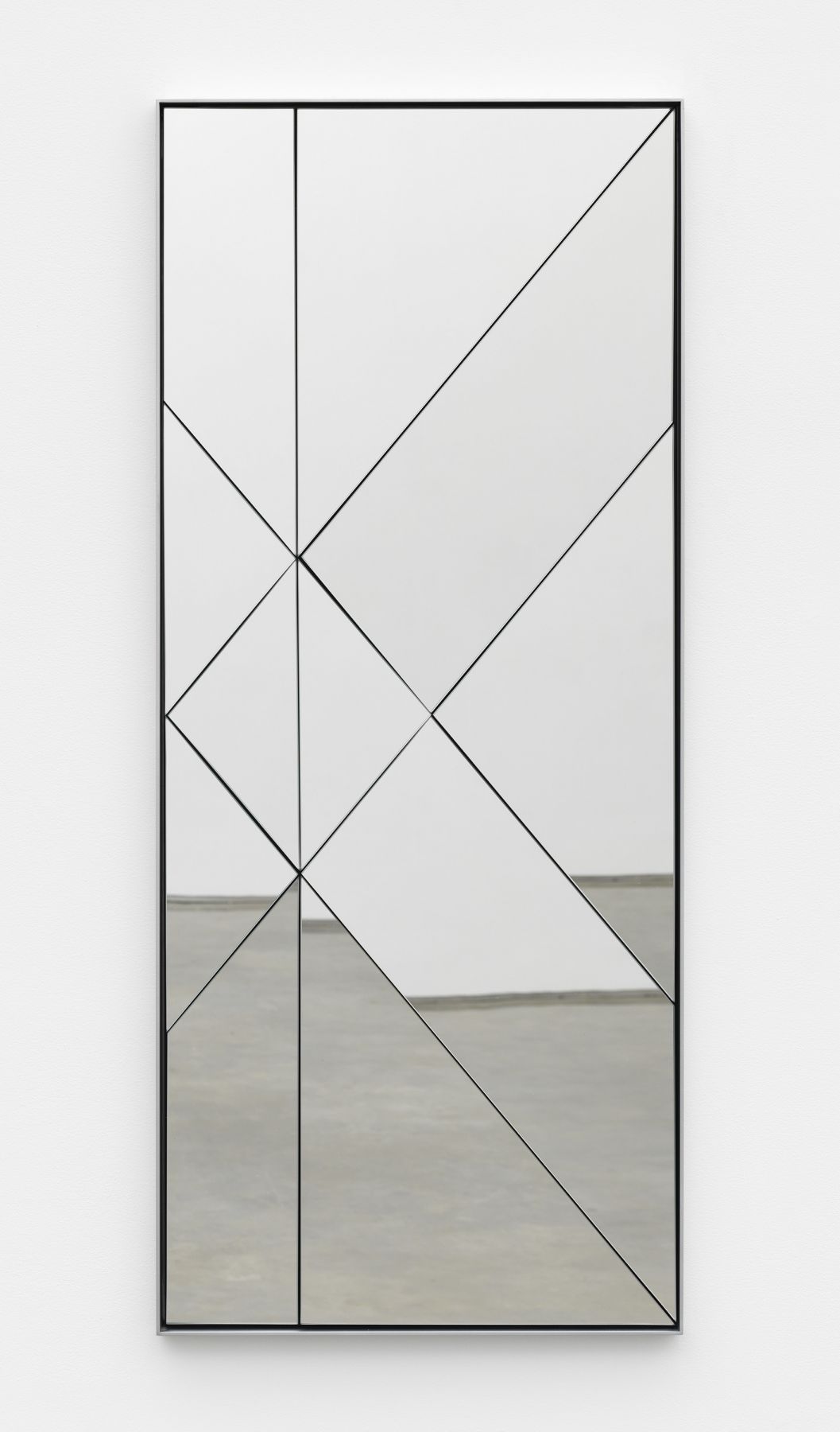 Untitled, 2017 Mirror-polished stainless steel on MDF