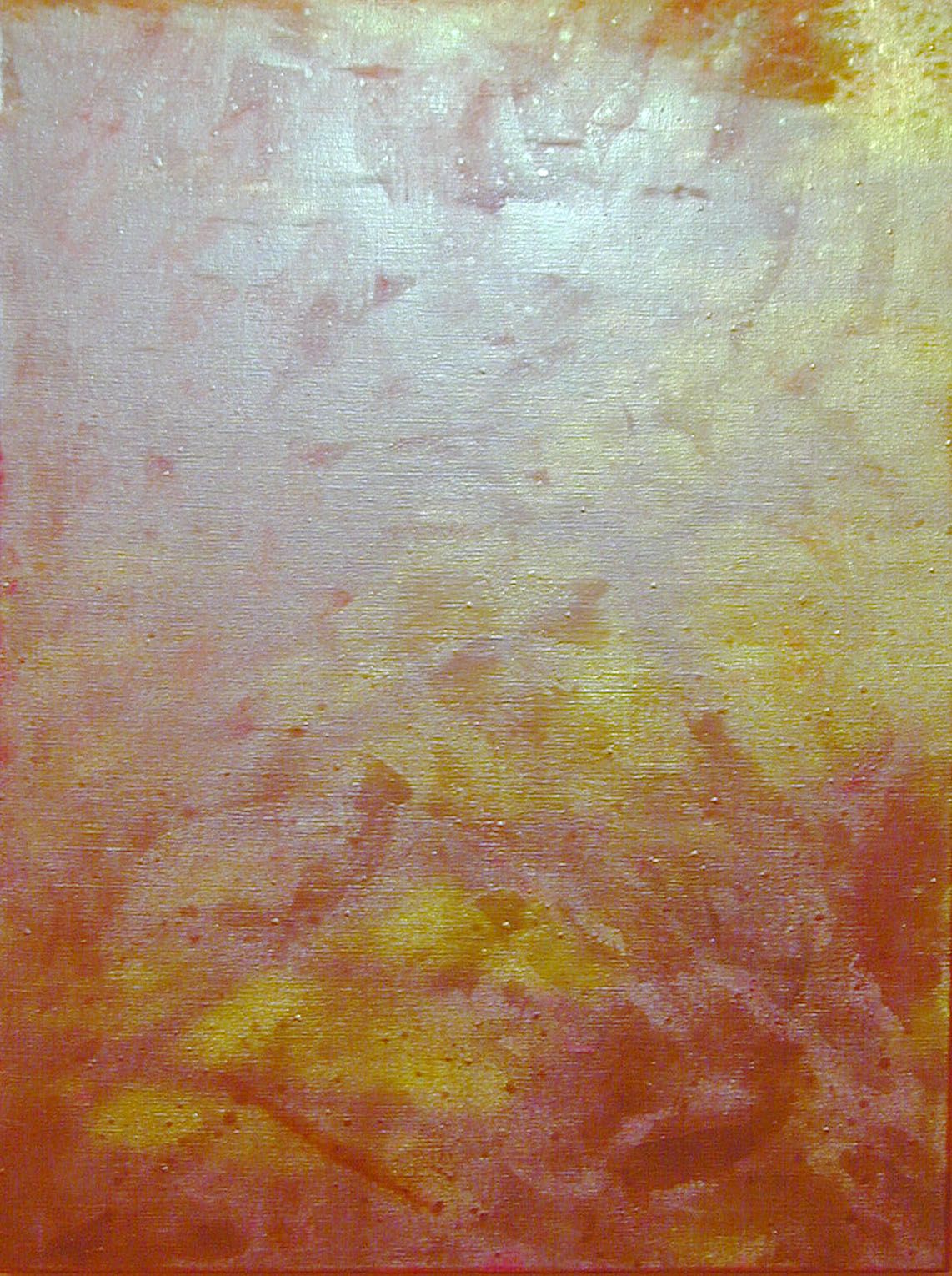Gold / Green, 2003, Video projection, oil and enamel on linen