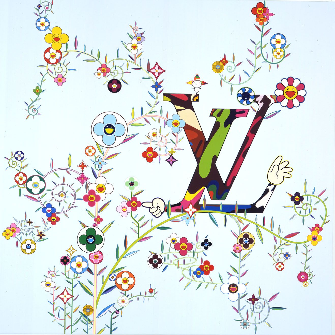 LV Monolith, 2003, Acrylic on canvas mounted on wood