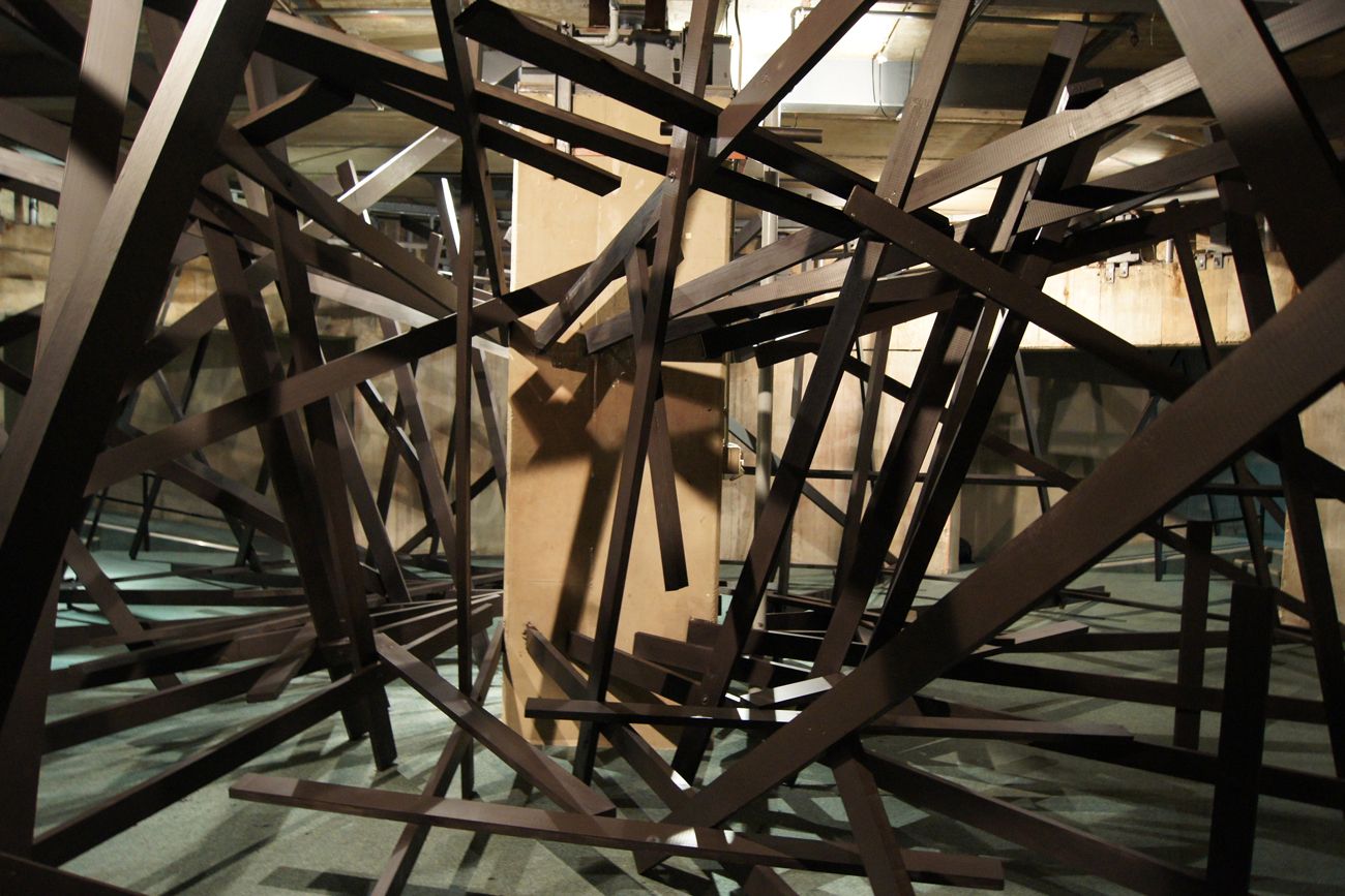 installation by the artist serge alain nitegeka on display in south africa