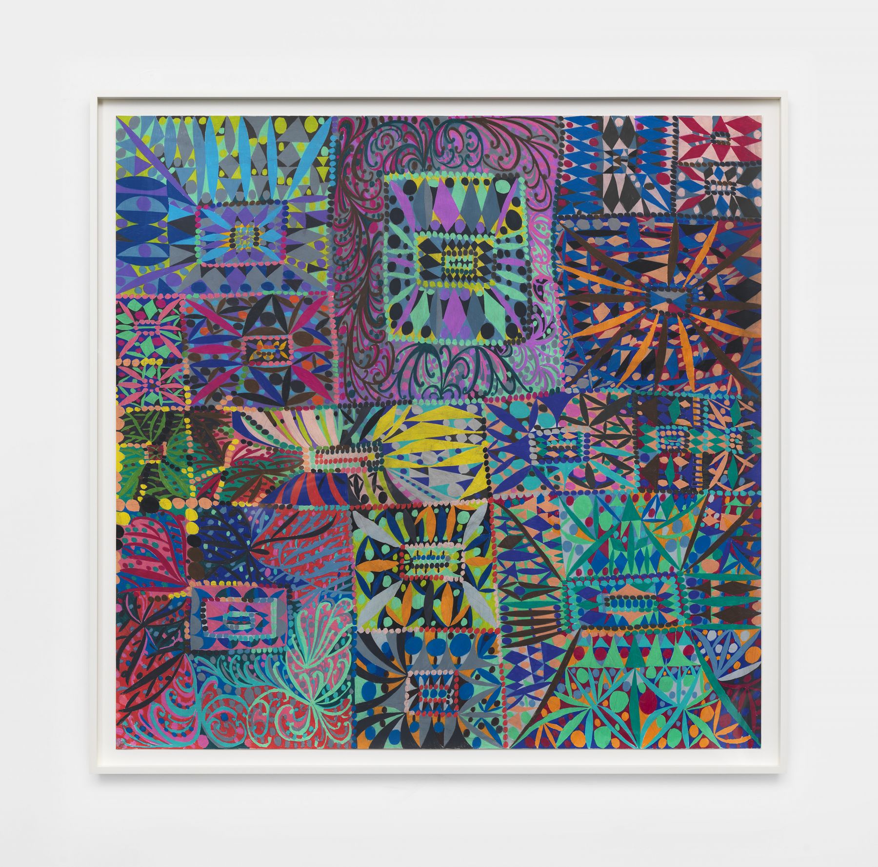 a colorful abstract artwork in colored pencil made by william j. o'brien