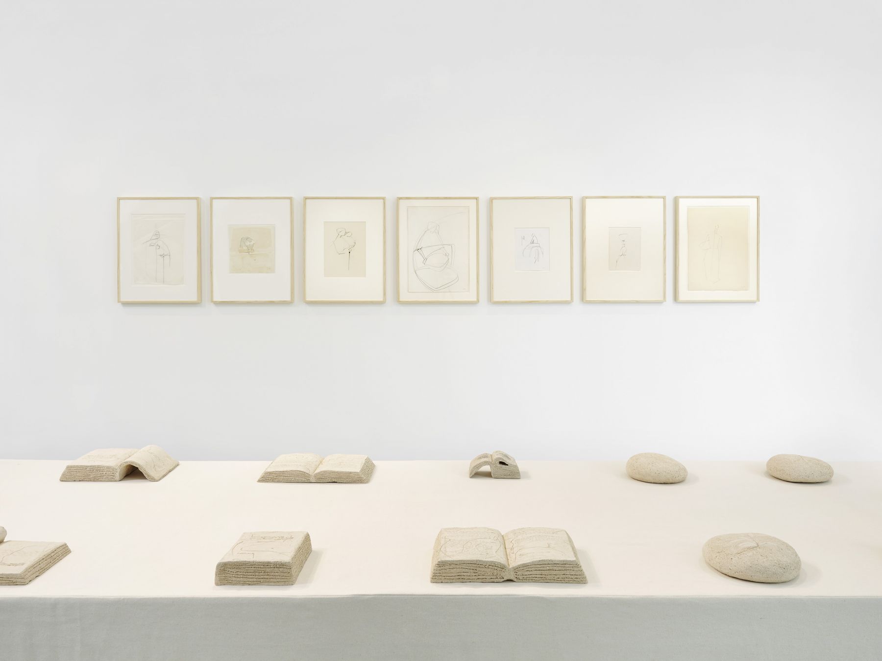 exhibition of textile and paper works by maria lai in a chelsea art gallery