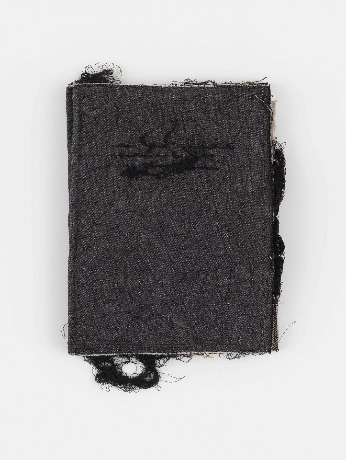 black book, an embroidered fabric book, by textile artist maria lai