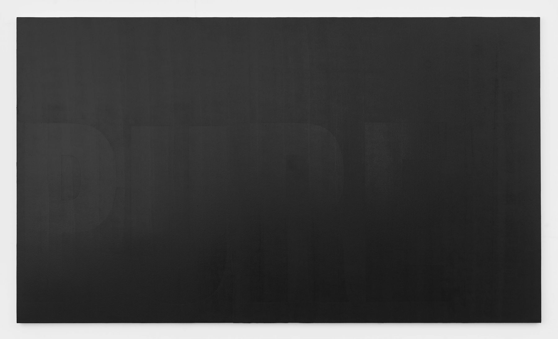 Pure, 2017 Behr Pure Black Paint 8620 on canvas