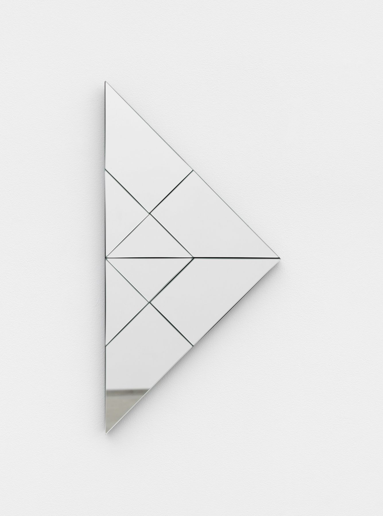 Untitled, 2017 Mirror-polished stainless steel on MDF