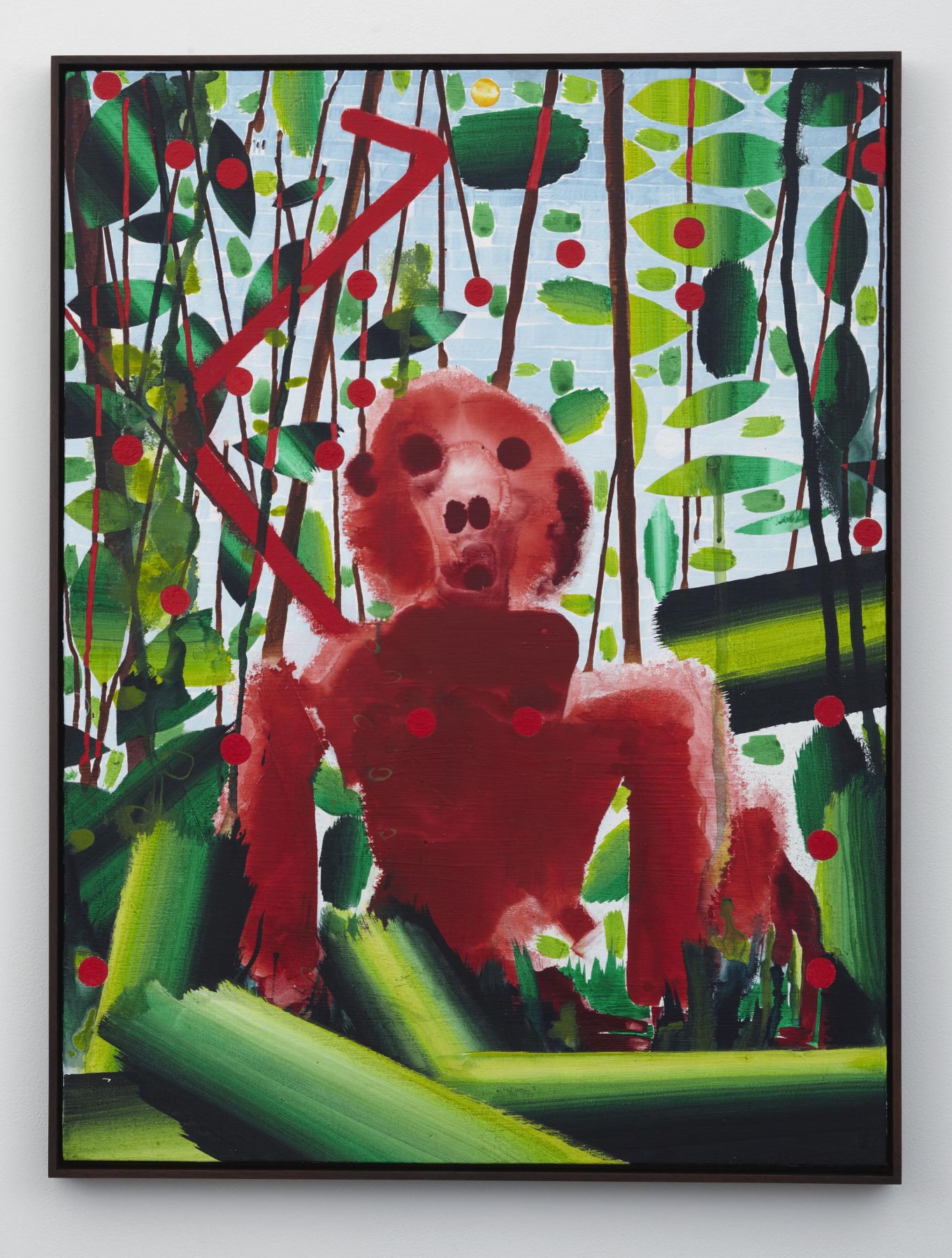 an acrylic on linen painting of a monkey by barnaby furnas for sale