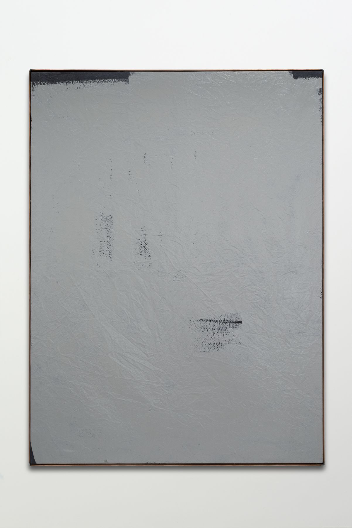 a grey abstract painting by dashiell manley
