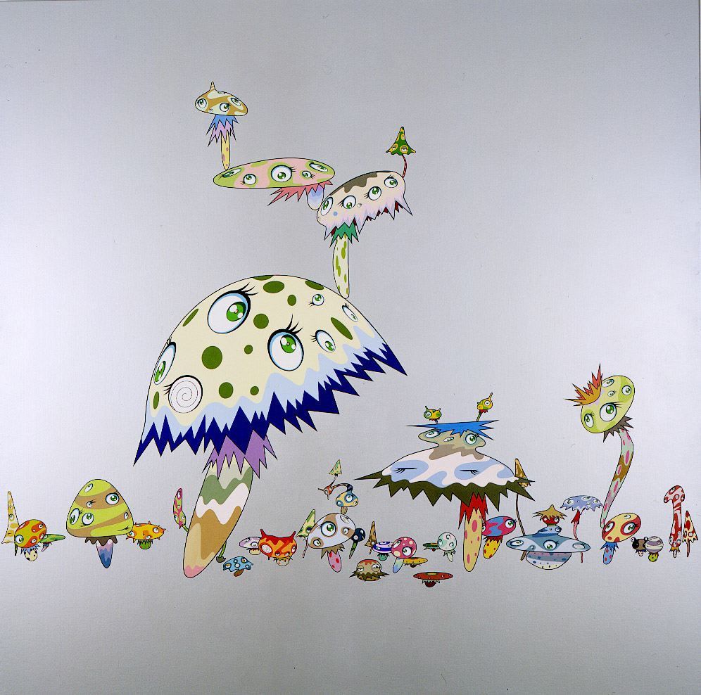 Champagne Super Nova, 2001, Acrylic on canvas mounted on wood