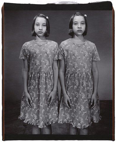 Marie-Michele and Caroline Abrosia (from the Twins series), 2001, Unique polaroid