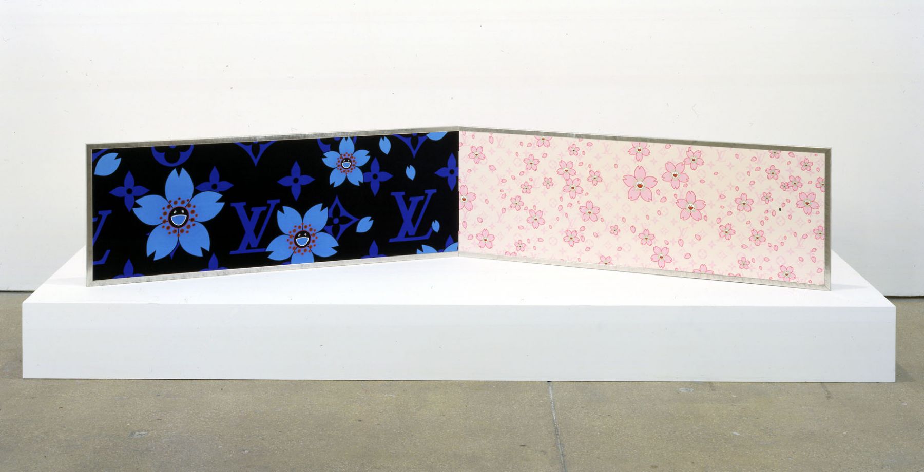 Cherry Blossoms Blooming, 2003, Yuzen folding screen