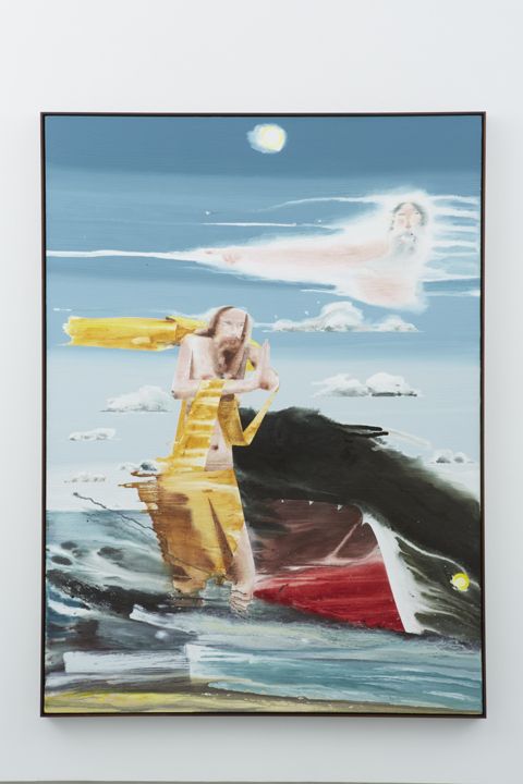 Jonah and the Whale #2, 2012, Water based pigment, color pencil and acrylic on linen